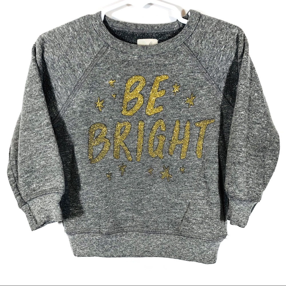 PEEK Grey ‘Be Bright’ Crewneck Sweater Sz 18-24M